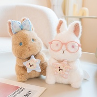 Boneka Hewan Zoe Plush, Kelinci Bergaya Pastoral Beraroma Mink Cashmere, Super Lembut