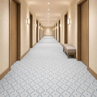 Moquette mur à mur pour escalier d'hôtel, en nylon à poils coupés, rouleau de 17 mm pour projets