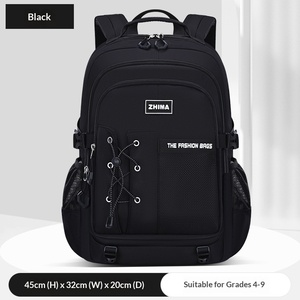 Sac à dos scolaire en nylon tendance pour lycéens, grande capacité, simple et durable - Product Image 6