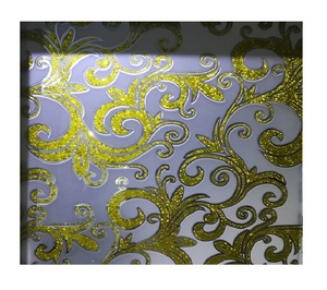 Fleur décorative en verre de titane acide UV Ice Factory Price 3.8mm 4mm Frosted Eteched Silver and Golden Rectangle Flat Solid - Product Image 6