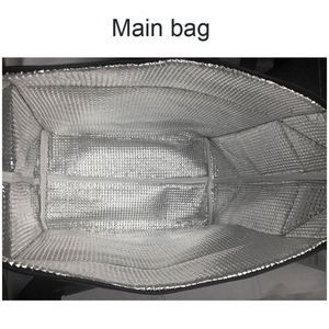 Custom logo Insulated Polyester Beach <b>Cooler</b> Tote <b>Bag</b> for Shopping Travel Picnic with Zipper Delivery Food <b>Bag</b> - Product Image 5