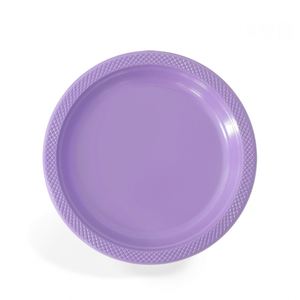 Assiettes jetables rondes en plastique solide de 7 pouces, lot de 50, couleur personnalisable pour mariages, barbecues, anniversaires, camping et desserts - Product Image 2