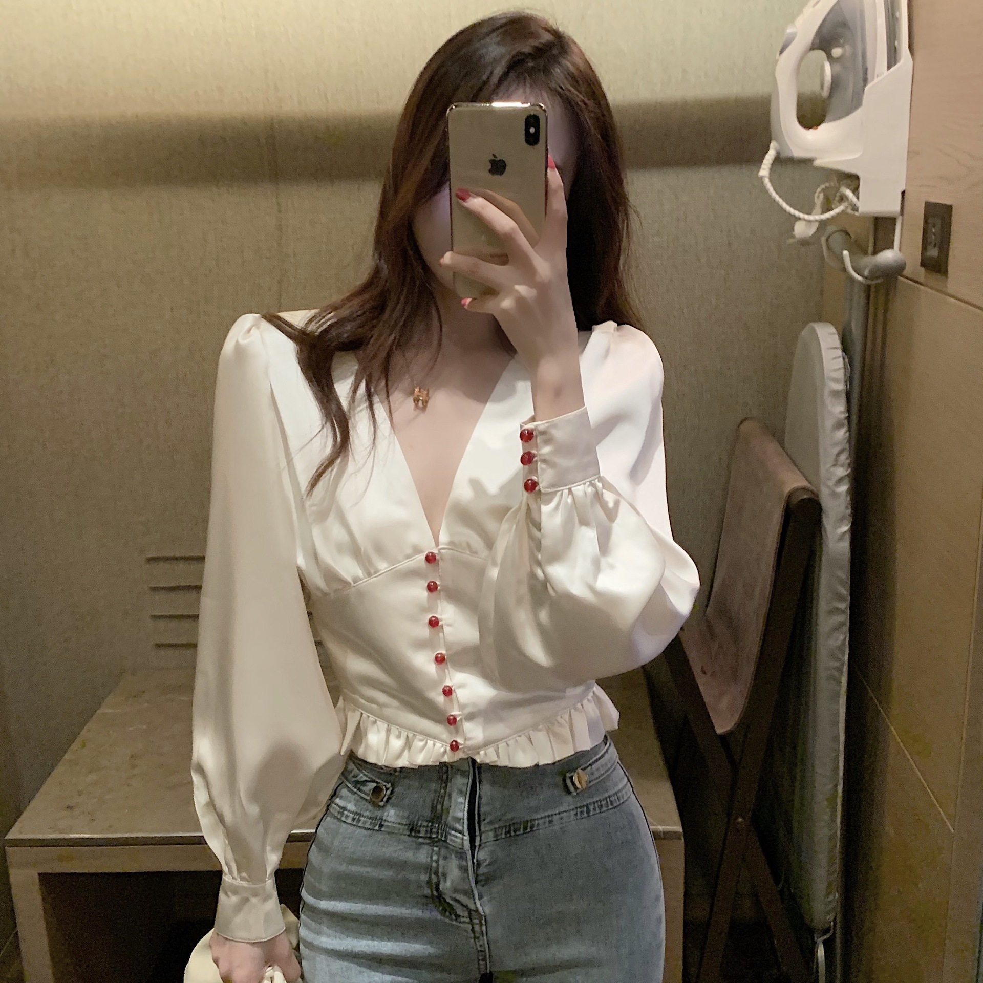 blusa en seda elegante