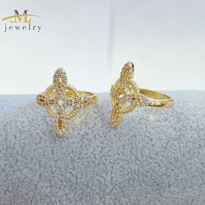 Accesorios de Moda JML Anillo Laminado en Oro de 14K <span class=keywords><strong>con</strong></span> Circonita Cúbica y Diamante Brillante <span class=keywords><strong>con</strong></span> Personalidad de Buena Suerte y <span class=keywords><strong>Brujería</strong></span> - Product Image 4