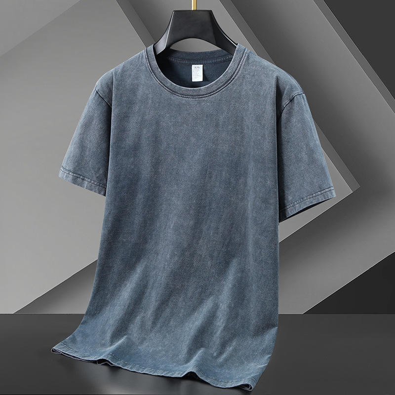 260g haze blue t-shirt (washed and distressed)