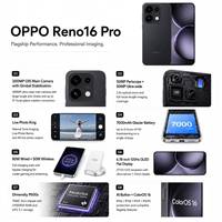 Téléphone mobile OPPO Reno16 Pro 5G 2026, processeur Dimensity 8450, triple caméra 200MP OIS, écran 120Hz, batterie 6500mAh, charge 80W