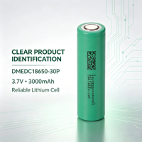 Batterie au lithium Dmegc 18650 30P de qualité supérieure, 3,7 V, 3000 mAh, décharge maximale 10C, stock UE pour outils électriques et lampes de poche LED