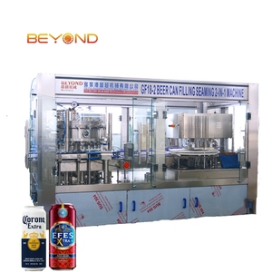Ligne de mise en conserve de bière clé en main 3000 CPH, machine de remplissage de canettes à contre-pression à faible TPO - Product Image 1