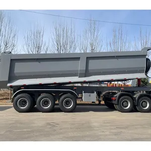 China Brand Hydraulic 3 Axle Tipper Semi Trailer 70 Ton Dump Trailer Galvanized Dump Tandem Axle Tipper Trailer
