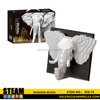 Brique Murale 3D en Plastique ABS, Modèle Animal à Assembler Soi-même : Éléphant, Licorne, Cerf, Élan, Tigre – Décoration de Chambre