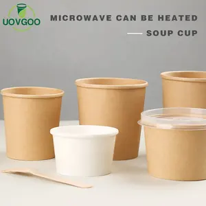 Manufacturer Leakproof 8 Oz Hot Soup Cup Craft Paper Soup Cup Heated Soup Cup