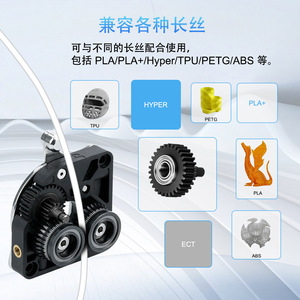 Actualización del extrusor de engranajes metálicos 3D Lin'ao para impresoras 3D Creality K1, K1C, K1Max, accesorios para impresoras 3D - Product Image 3