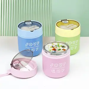 530ml Stainless steel insulation soup cups milk sealed breakfast cup food storage container student portable bento lunch box