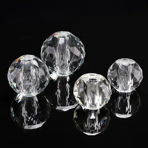 Lampe de table en cristal de luxe, lustre en cristal, verre de cristal facetté, <span class=keywords><strong>boule</strong></span> en verre de cristal avec trou - Product Image 1