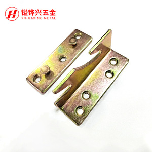 Support d'angle robuste YIHUAXING METAL pour lit, en fer zingué, support triangulaire pour meubles en bois de pin massif - Product Image 2