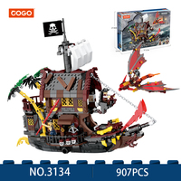 COGO 907 pièces Blocs de construction DIY Bateau Briques Jouets pour enfants Ensembles de construction