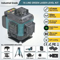 Niveau laser numérique magnétique vert Spectra Precision 16 lignes 4D avec trépied longue portée – Kit complet