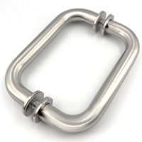 Poignées de remplacement pour porte de douche, en acier inoxydable 304, à double face, pour portes coulissantes en verre sans cadre