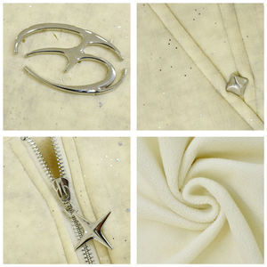 Nuova Felpa Oversize in Cotone Pesante con Collo Alto e Zip a Stella, Stile Streetwear Casual Trendy per Uomo, Personalizzabile - Product Image 4