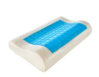 200TC tissu de fibre de refroidissement d'oreiller de forme de vague de gel de mousse de mémoire de compte de fil pour le soutien de cou et la literie cervicale de sommeil