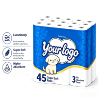 Papier toilette jetable en gros, en vrac, en pâte vierge, écologique, absorbant, ultra doux et résistant