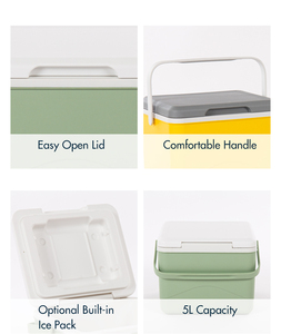 IceMaster logotipo personalizado 5L buena retención de hielo a prueba de fugas plástico duro con asa multifuncional cerveza verde caja enfriadora para barco - Product Image 6