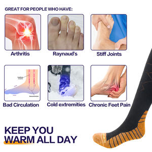 Meias aquecidas 7.4v, para o inverno, esqui, para atividades ao ar livre, térmicas, recarregáveis, com bateria - Product Image 6