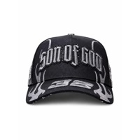 Casquette de baseball personnalisée Santa Muerte avec patch graphique Grim Reaper et lune, noire, broderie 3D, visière incurvée, style streetwear, Gorras