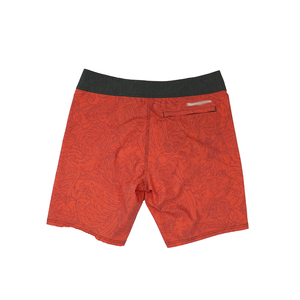 Pantalones cortos de playa para hombre con estampado geométrico naranja de secado rápido para playa/surf - Product Image 5