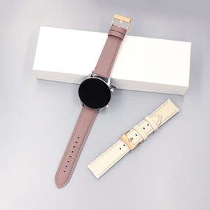 Bracelet de montre en cuir pour <span class=keywords><strong>Huawei</strong></span> <span class=keywords><strong>GT</strong></span> 6/5/4/<span class=keywords><strong>3</strong></span>/2 41/42/46 mm avec barrettes à ressort à dégagement rapide, bracelet de remplacement classique avec boucle ardillon - Product Image 1
