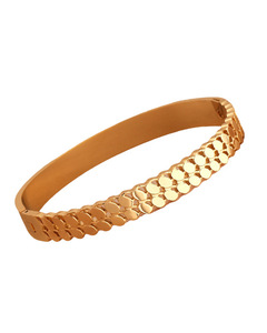 Women's Titanium Steel Bracelet <b>Light</b> Luxury Two-Tone Round Texture Fashion Bangle - Product Image 4