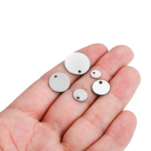 Colgante Redondo de Acero Inoxidable de 6-30 mm, Etiqueta Metálica, Placa de Identificación para Perros, Accesorios de Joyería - Product Image 4