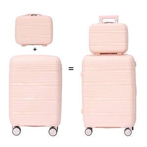 4pcs PP Hard Shell Lightweight Carry on Plastic <strong>Portable</strong> Expandable Boarding Suitcase Set with Cosmetic Case Box Travel Luggage - Product Image 2