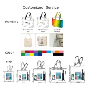 Bán buôn tùy chỉnh vải bông túi thời trang giản dị vai công suất lớn túi cho phụ nữ - Product Image 6