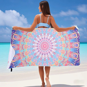 Toalla de playa estampada 70x140cm de microfibra de secado rápido, rectangular, para uso en la playa - Product Image 1