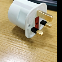 Adaptateur de voyage BS8546 13A 16A avec mise à la terre, de type EU à DE, de type G (Hong Kong/Royaume-Uni) à type F (Allemagne Schuko)