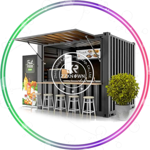 Contenedor Móvil Prefabricado de Acero con Paneles Sándwich para Cafetería, Kiosco, Bar o Restaurante con Cocina, Ideal para Drive-Thru y Venta Ambulante - Product Image 2