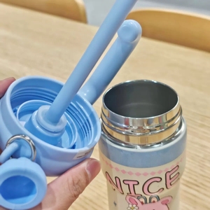 Phim Hoạt Hình Trẻ Em Thép Không Gỉ 600Ml Chân Không Cách Nhiệt Chai Nước Với Bpa-Miễn Phí Nắp Rò Rỉ Bằng Chứng Tay Cầm Thiết Kế - Product Image 5