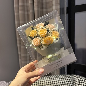 <strong>Mini</strong> <strong>Flower</strong> <strong>Bouquet</strong> Valentine's Day Ice Blue Rose Soap <strong>Flower</strong> <strong>Bouquet</strong> Full of Star <strong>Dried</strong> <strong>Flowers</strong> for Girlfriend Wife Gift - Product Image 5