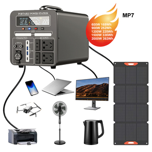 สถานีไฟฟ้าพกพาลิเธียมแท้ใหม่เอี่ยม คลื่นไซน์บริสุทธิ์ 1500W 220V AC Output 200W พร้อมจั๊มพ์สตาร์ทรถยนต์พลังงานแสงอาทิตย์ - Product Image 2