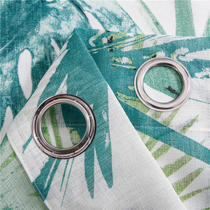 Usine Fournir Directement Plantes Tropicales <span class=keywords><strong>Vert</strong></span> Polyester <span class=keywords><strong>Lin</strong></span> Numérique Imprimé Rideau De Fenêtre - Product Image 5