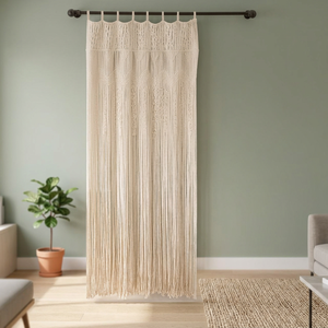 Telón de Fondo de Macramé Bohemio Hecho a Mano con Sombreado Completo para Ventanas Octogonales y Puertas, Cortinas y Cenefas - Product Image 3