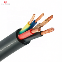Kabel Daya Fleksibel Berlapis Karet Sedang YZW 300/500V Konduktor Tembaga Tahan Minyak untuk Peralatan Bergerak