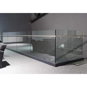 ACE Aluminium U-Kanal Rahmenloser Balkon Glas geländer halterung Einstellbare Satin glas geländer Poliers ch raube Außen deck Verwendung - Product Image 6