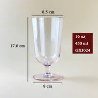 Verres à cocktail incassables à vin Champagne verre à boire acrylique sans BPA pour bar d'hôtel de fête