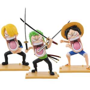 Figure <span class=keywords><strong>d</strong></span>'azione da 15 cm di Luffy, Sanji, Monkey <span class=keywords><strong>D</strong></span>. Luffy, Roronoa Zoro, Trio Affamato, Modelli Anime in PVC, Giocattoli Unisex - Product Image 6