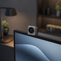 Kamera Video Desktop USB TrackMe Cube Auto Focus dengan Live Stream dan Clip Mount untuk Rapat Komputer, Panggilan Kantor, dan Ruang Kerja