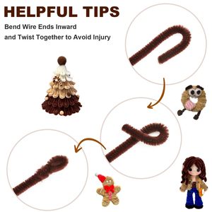 Warm Brown Vintage Palette 100 Premium Pipe Cleaners in 5 Retro Shades <b>for</b> Cozy Timeless Crafts Home Decor Gift Making - Product Image 4