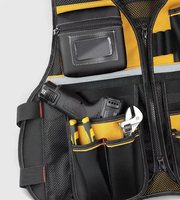 Gilet de travail multi-poches, haute visibilité, réfléchissant, réglable, en maille robuste, pour électriciens et charpentiers
