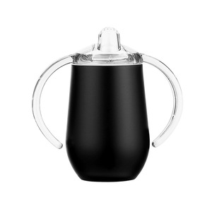 10 oz נירוסטה סובלימציה בייבי קש כוסות בידוד ואקום צבעוני החסר סובלימציה יין כוס עם קש - Product Image 3